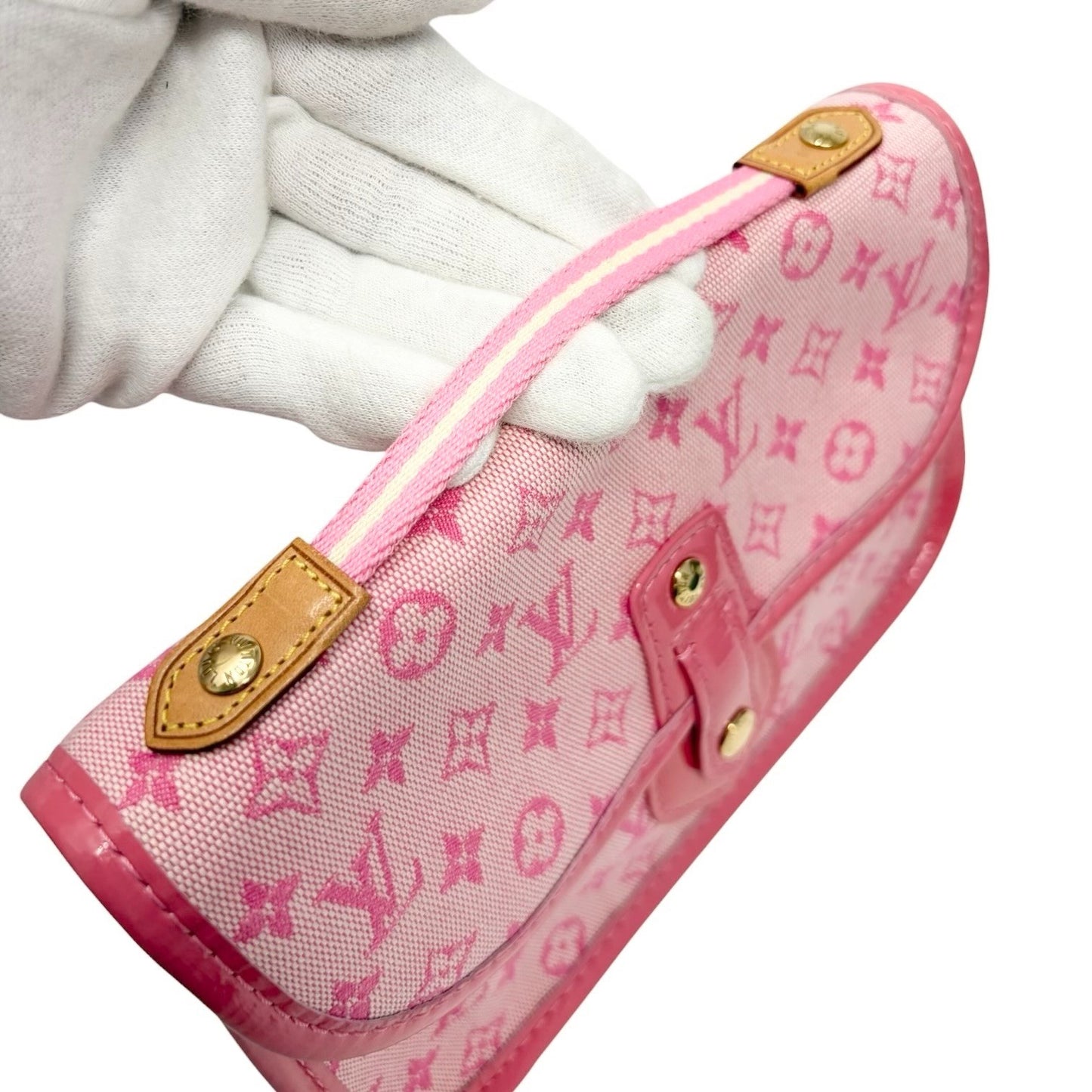 LOUIS VUITTON Vintage Monogram Trousse Mini Bag Pink Canvas Pochette 901802