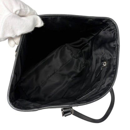 Christian Dior Vintage 2003 Trotter Monogram Tote Shoulder Bag Black 902343