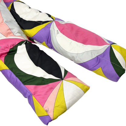 EMILIO PUCCI Vintage Geometric Print Puffer Jacket Coat #36 Multicolor 902812