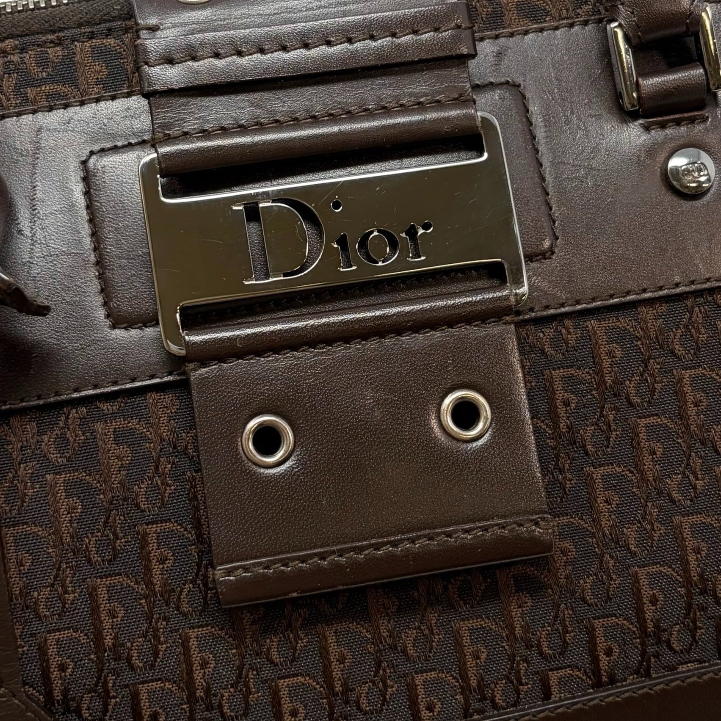Christian Dior Vintage Trotter Monogram Street Chic Uptown Bag Brown 902077