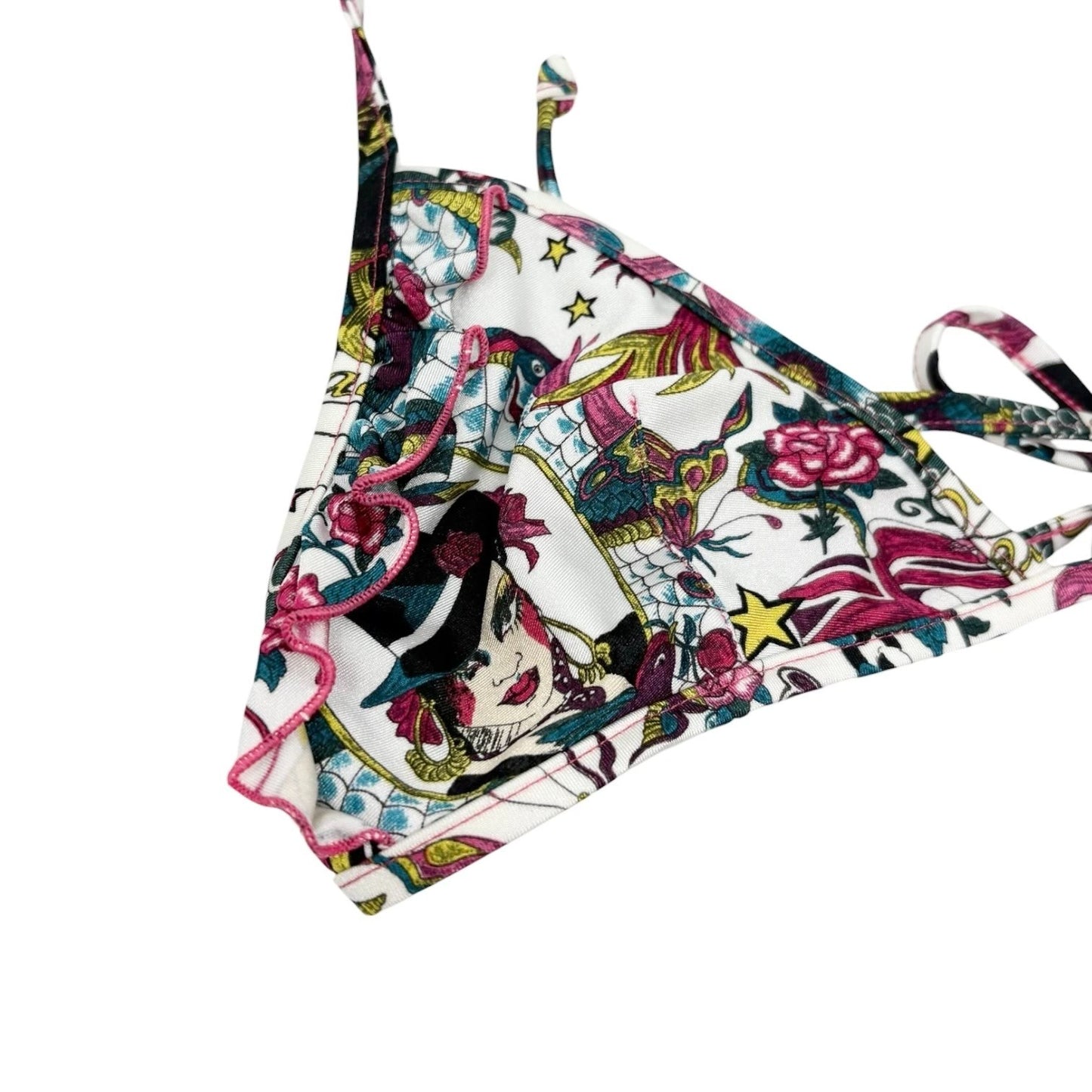 Christian Dior Vintage Logo Tattoo Print Bikini Swimwear #38 Multicolor 901861