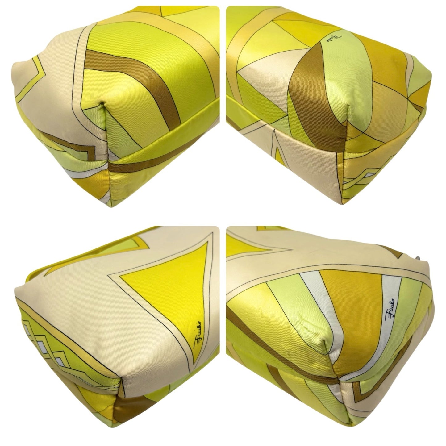 EMILIO PUCCI Vintage Abstract Print Mini Bag Pouch Yellow Multicolor 902434