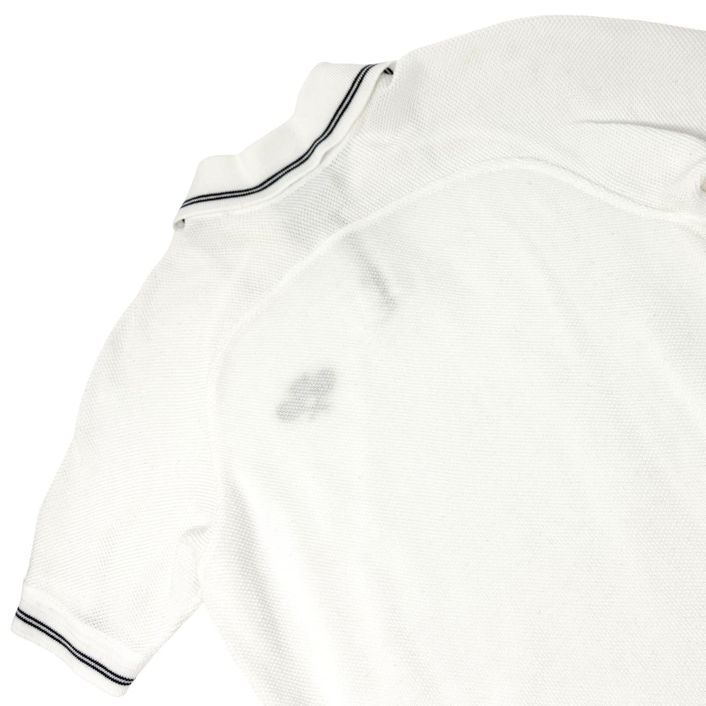 CHANEL Sport Vintage 05P CC Logo Polo T-shirt Top #38 Tennis Racket White Blue