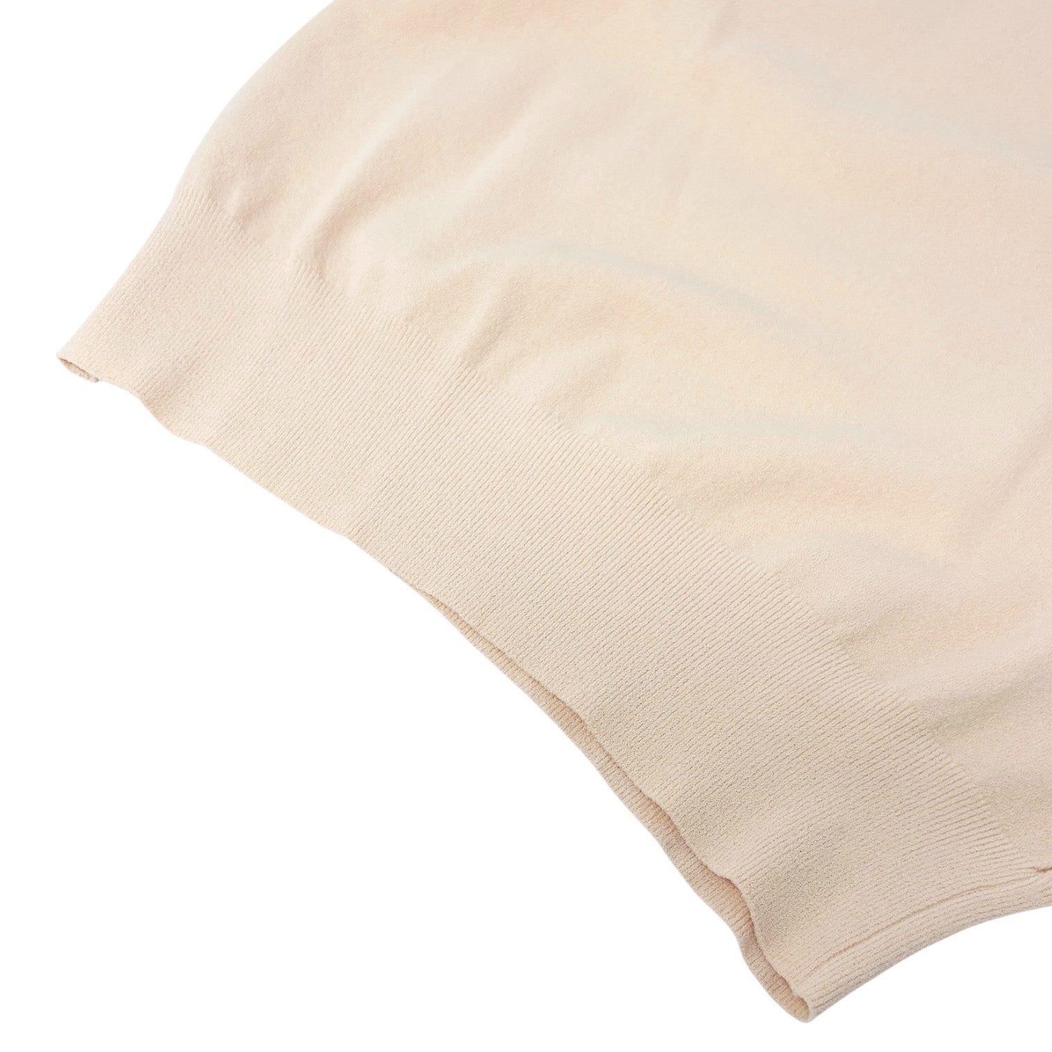 CHANEL Vintage 04C CC Mark Logo Bicolor T-shirt #38 Beige Pink White Rayon