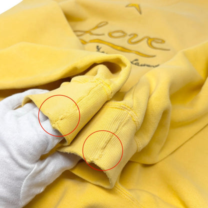 Yves Saint Laurent Vintage Love Star Embroidered Sweatshirt Yellow 901938
