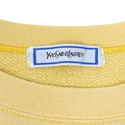 Yves Saint Laurent Vintage Love Star Embroidered Sweatshirt Yellow 901938