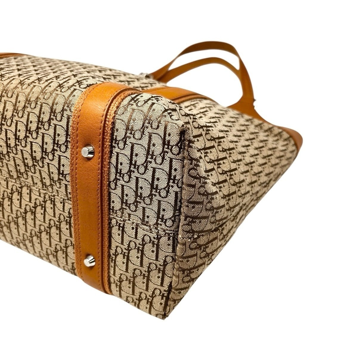 Christian Dior Vintage 2005 Trotter Monogram Street Chic Logo Tote Bag Canvas