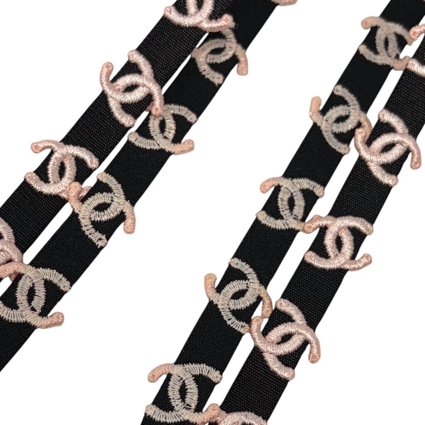 CHANEL Vintage 05A CC Logo Star Camisole Top #40 Black Pink Cashmere 901805