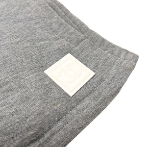CHANEL Sport Vintage 05P CC Mark Logo Short Pants #36 Shorts Gray White Viscose
