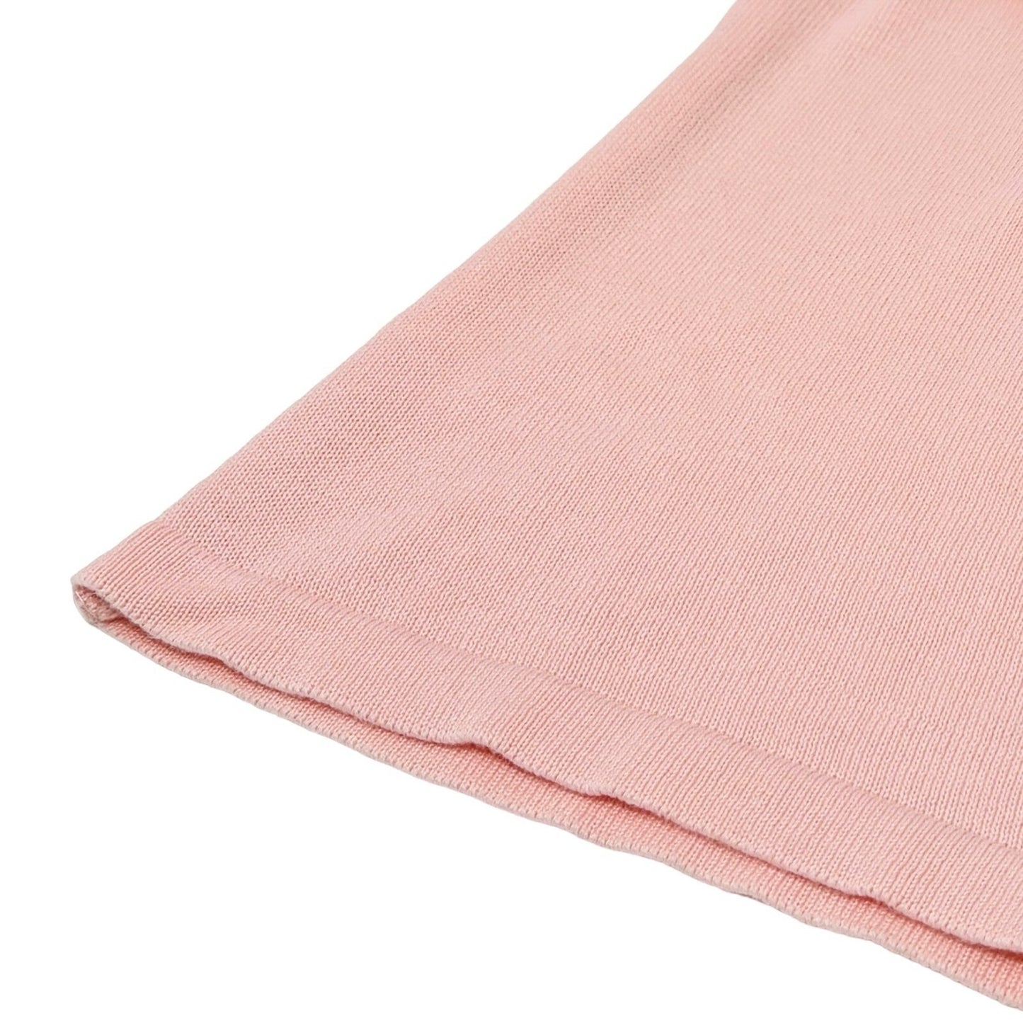 Courreges Vintage Logo Bicolor Knit T-shirt #9R Top Pink White Cotton Rank AB