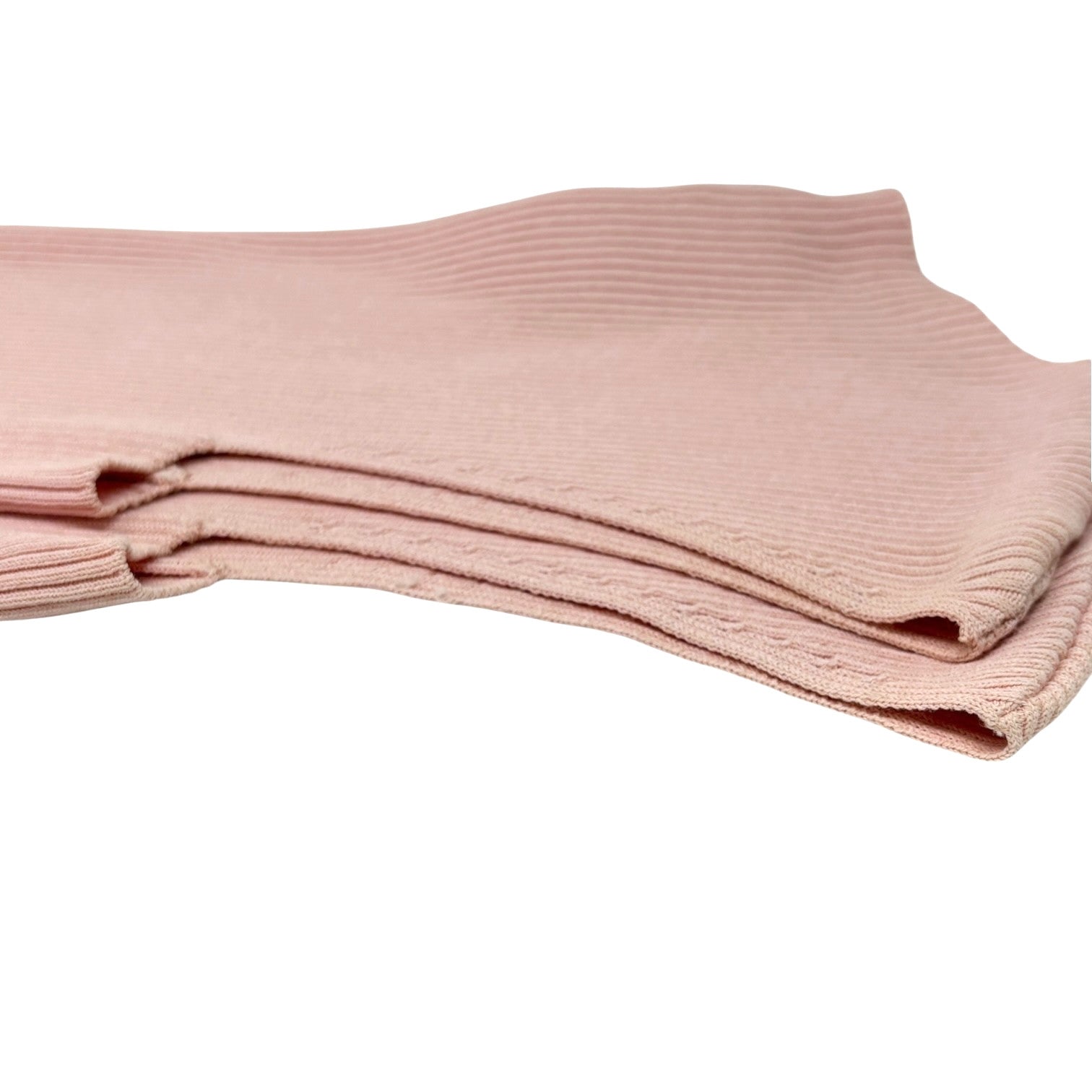 CHANEL Vintage 99P CC Logo Sleeveless Rib Knit Tank Top #38 Rayon Cotton Pink