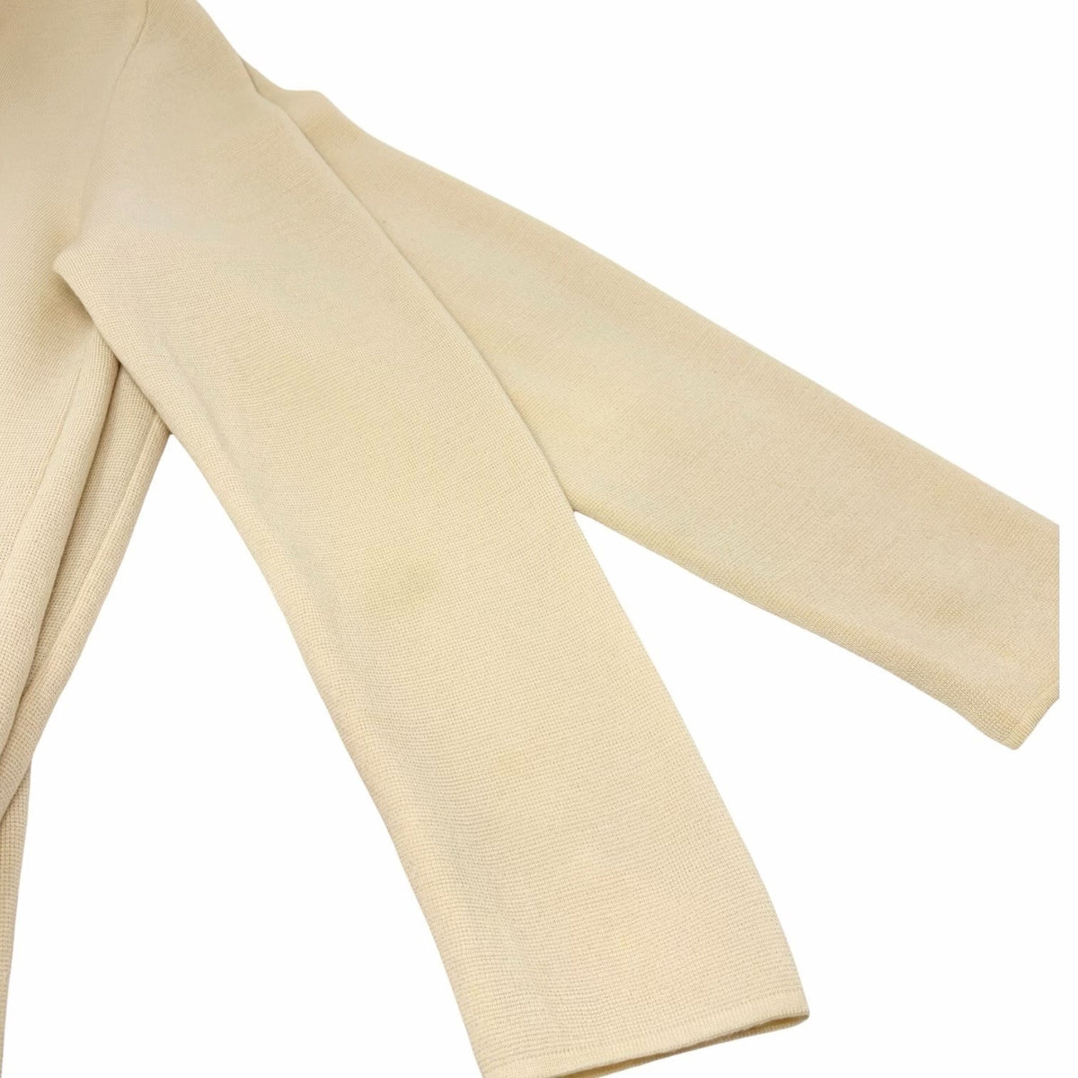 Yves Saint Laurent Vintage YSL Logo Cardigan Sweater Top Cream Gold 902375