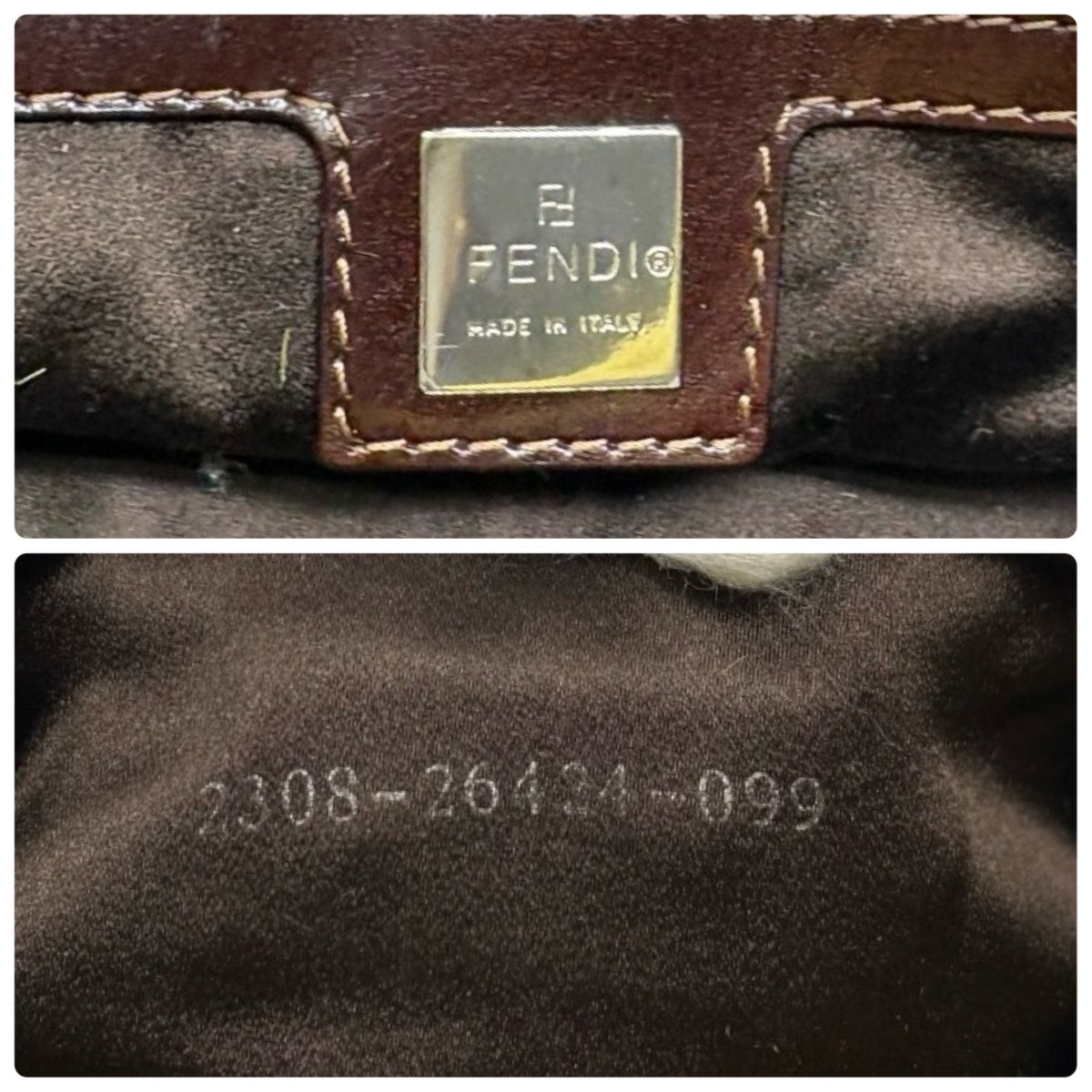 FENDI Vintage FF  Cow Mamma Baguette Bag Yellow Brown Pony Calf Hair 902801