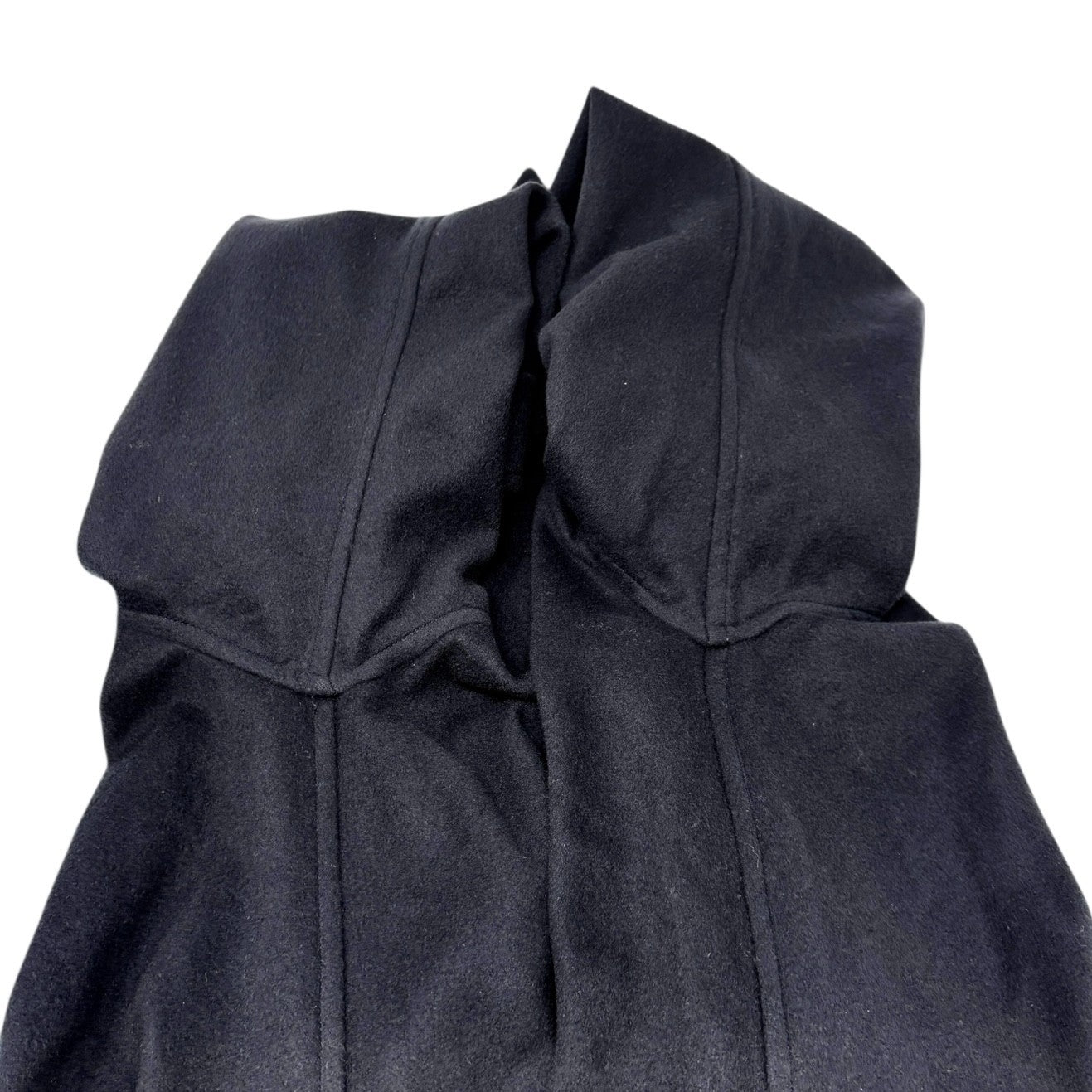 CHANEL Vintage 95A CC Mark Logo Long Coat Jacket #38 Cashmere Dark Blue Gold