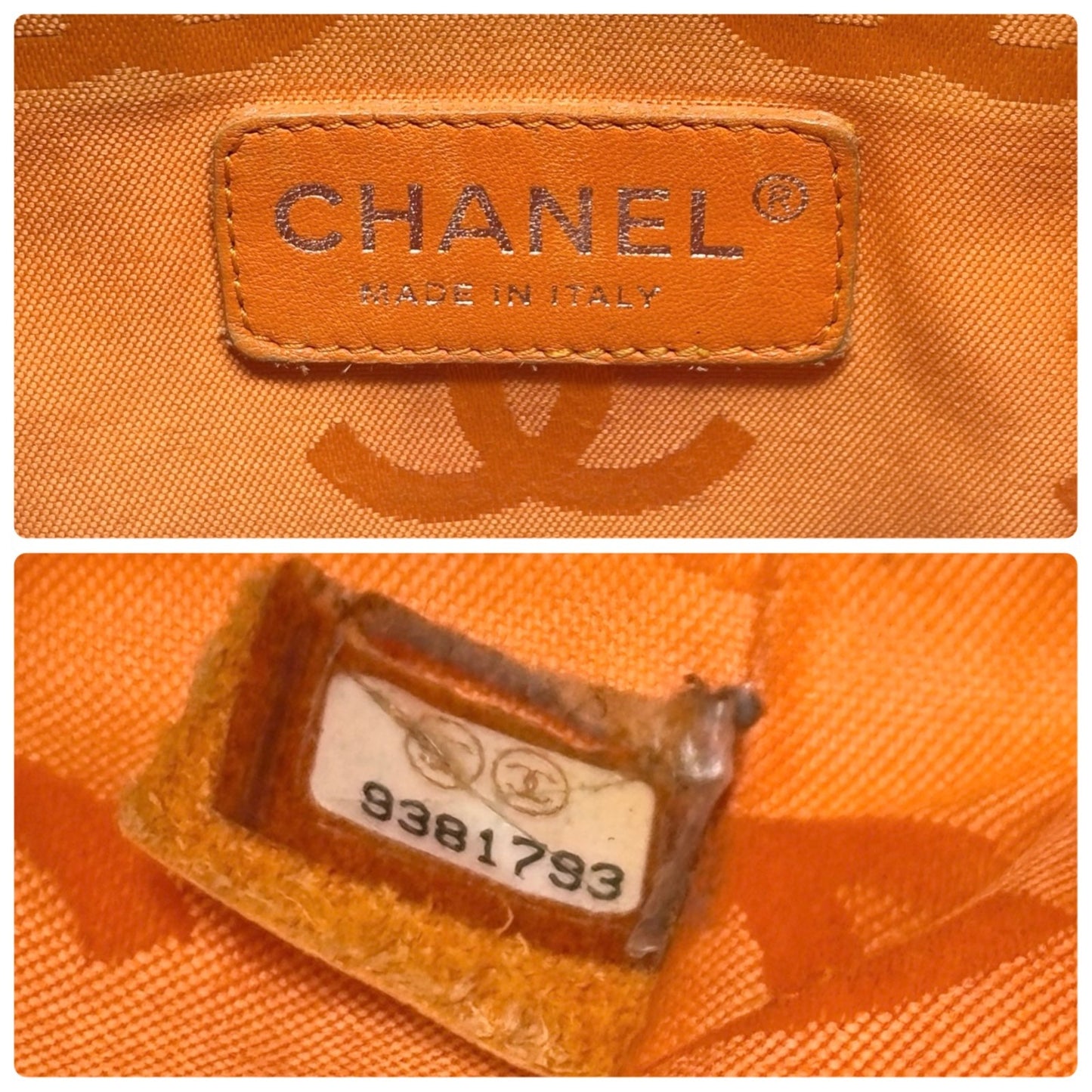 CHANEL Vintage Cambon Line CC Logo Quilted Tote Bag Brown Beige Leather 901900