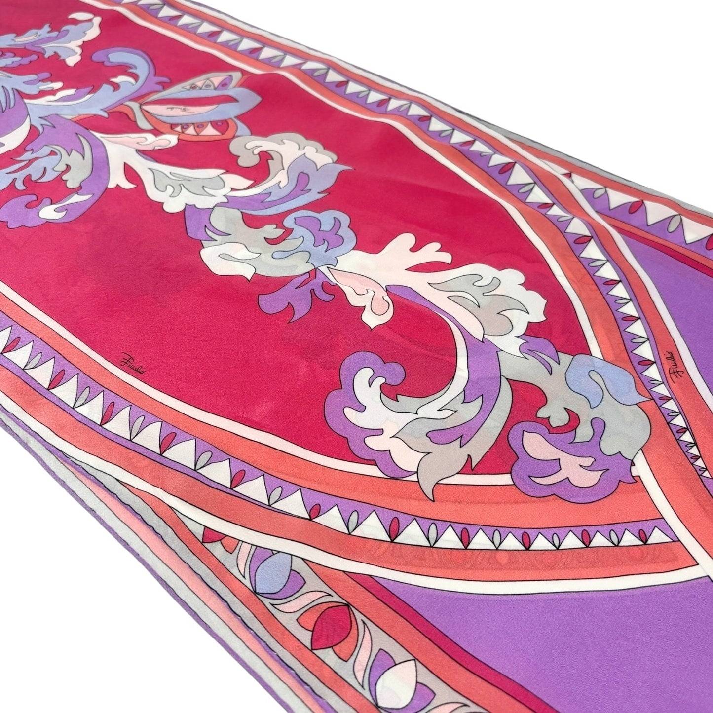 EMILIO PUCCI Vintage Logo Multicolor Scarf Shawl Wrap Silk Accessory 901923