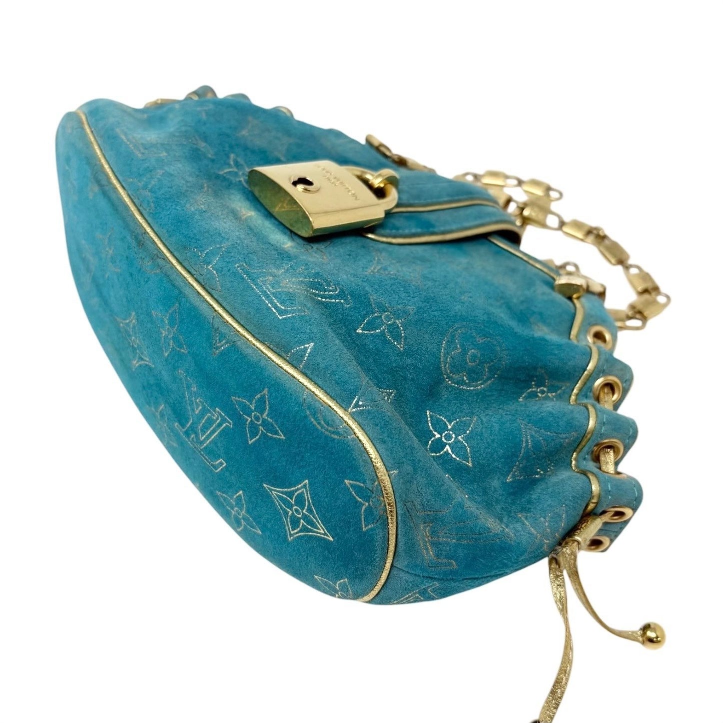 LOUIS VUITTON Vintage Monogram Extraordinary Theda PM Bag Turquoise 902025