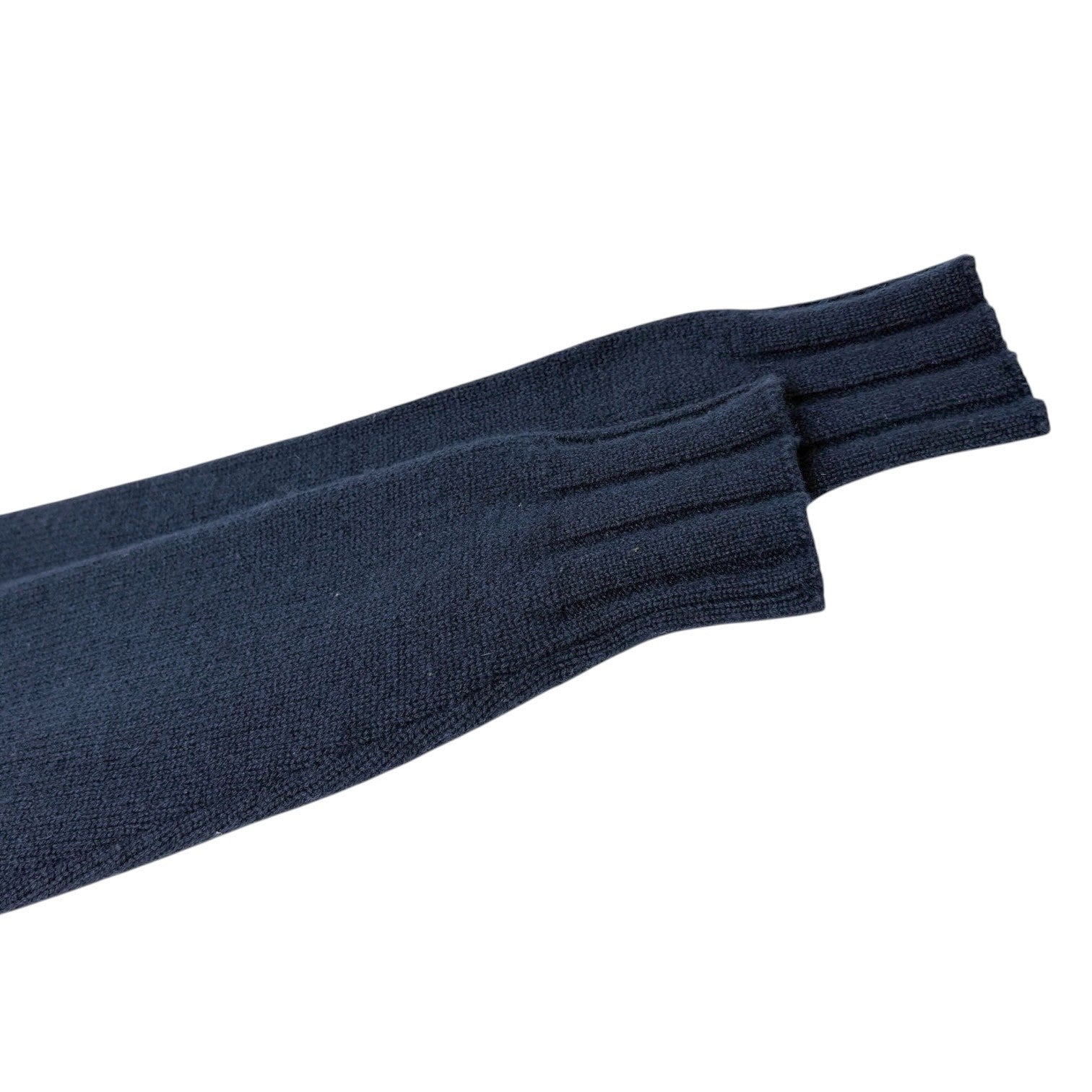 CHANEL Vintage P44576 CC Mark Logo Cashmere Knit Sweater Top #36 Dark Blue Navy