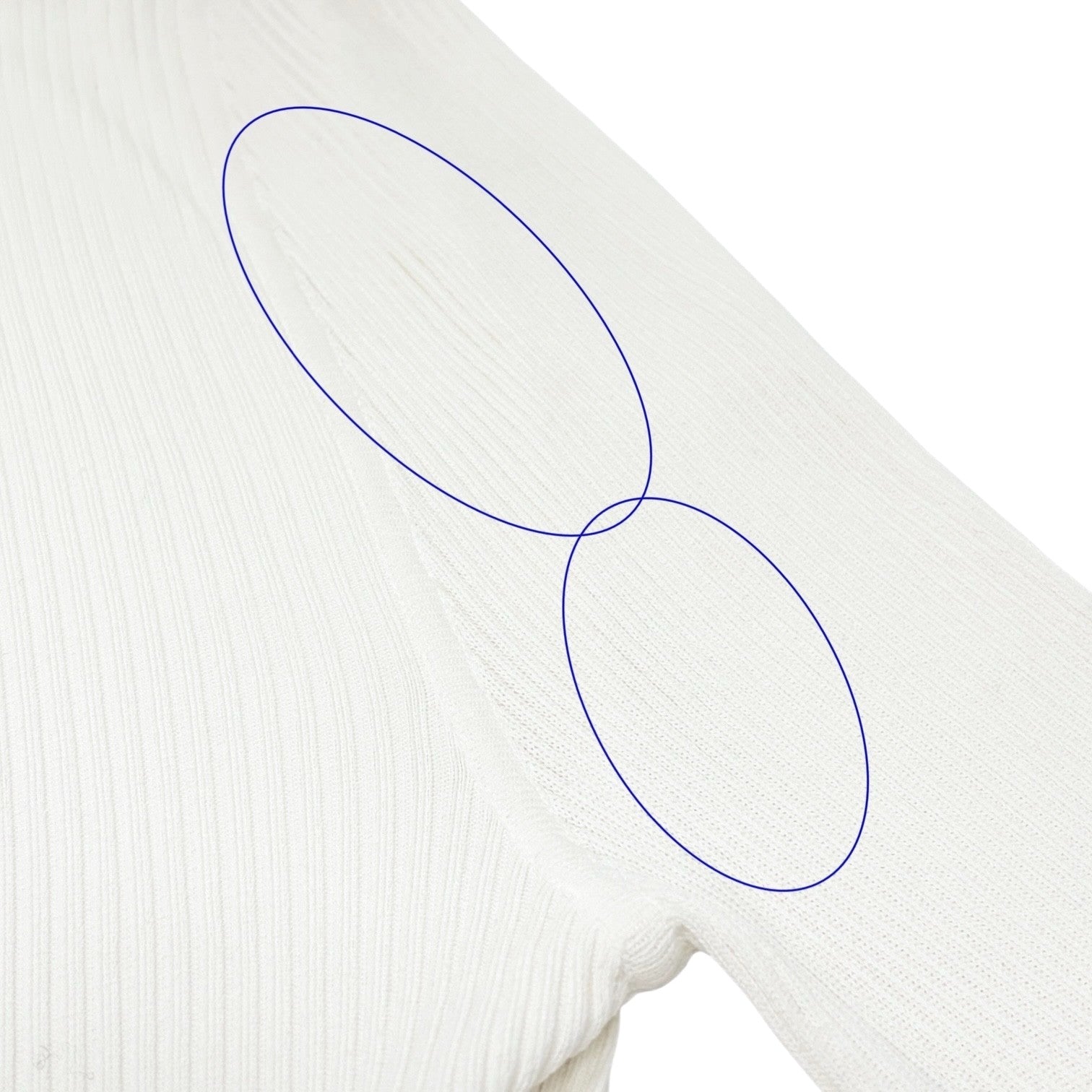 HERMES Vintage Logo Clou de Selle Button Ribbed Knit Polo Top #M White Viscose