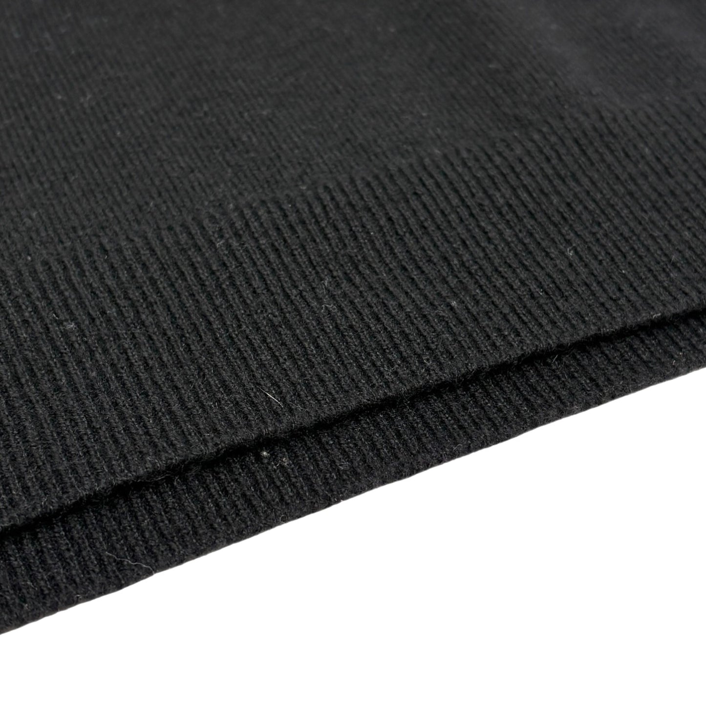 CHANEL Vintage 96A CC Logo Button Knit Top T-shirt #40 Black White Cashmere