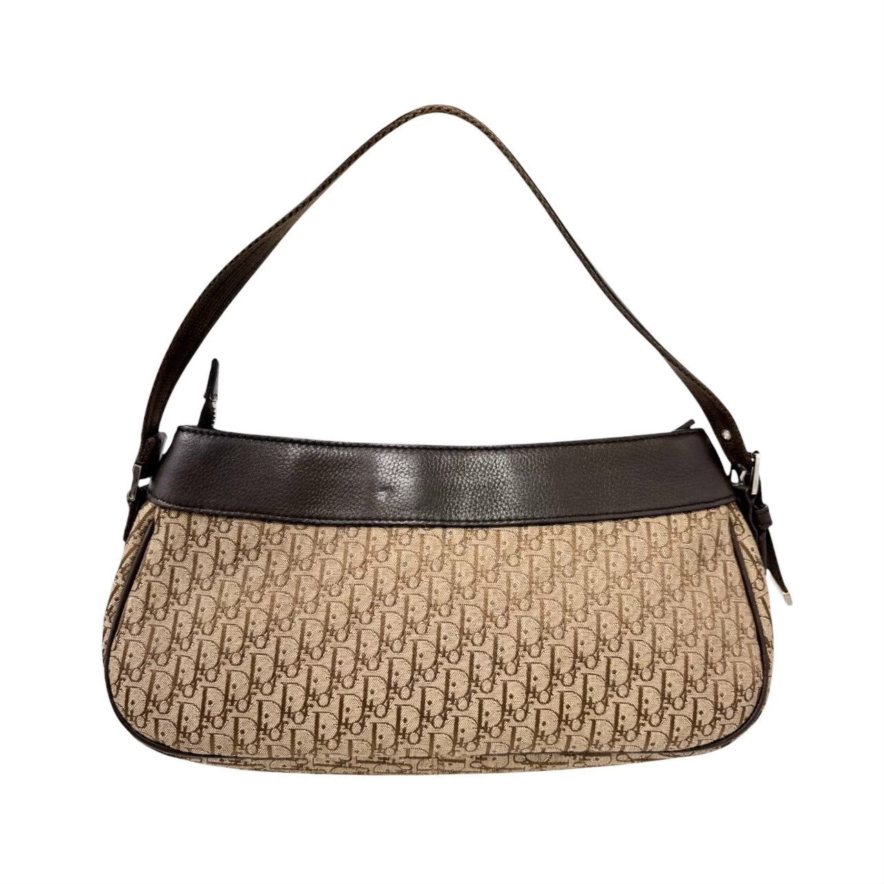Christian Dior Vintage 2005 Street Chic Monogram Shoulder Bag Beige Brown