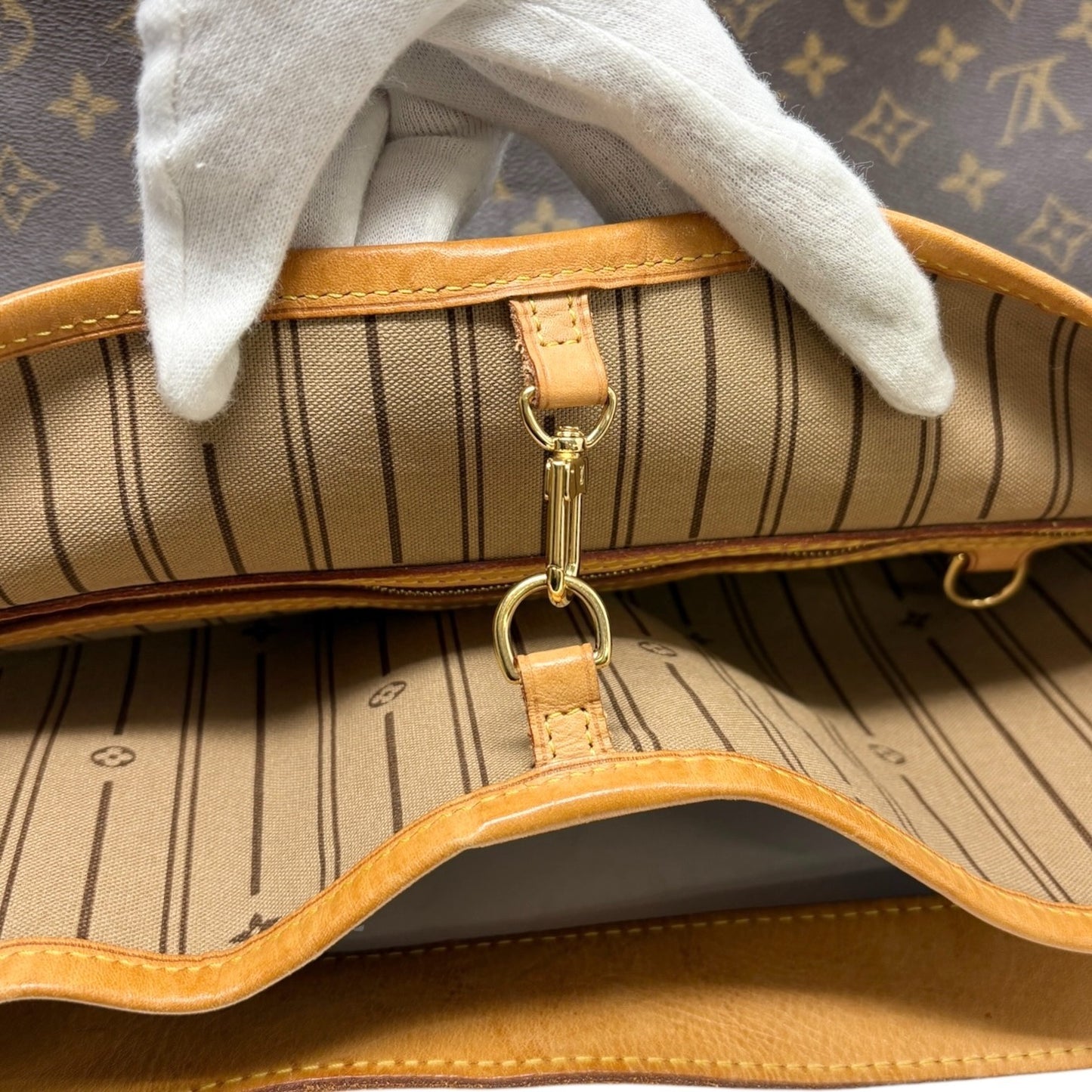 LOUIS VUITTON Vintage Delightful Monogram Hobo Bag Brown PVC Leather 902590