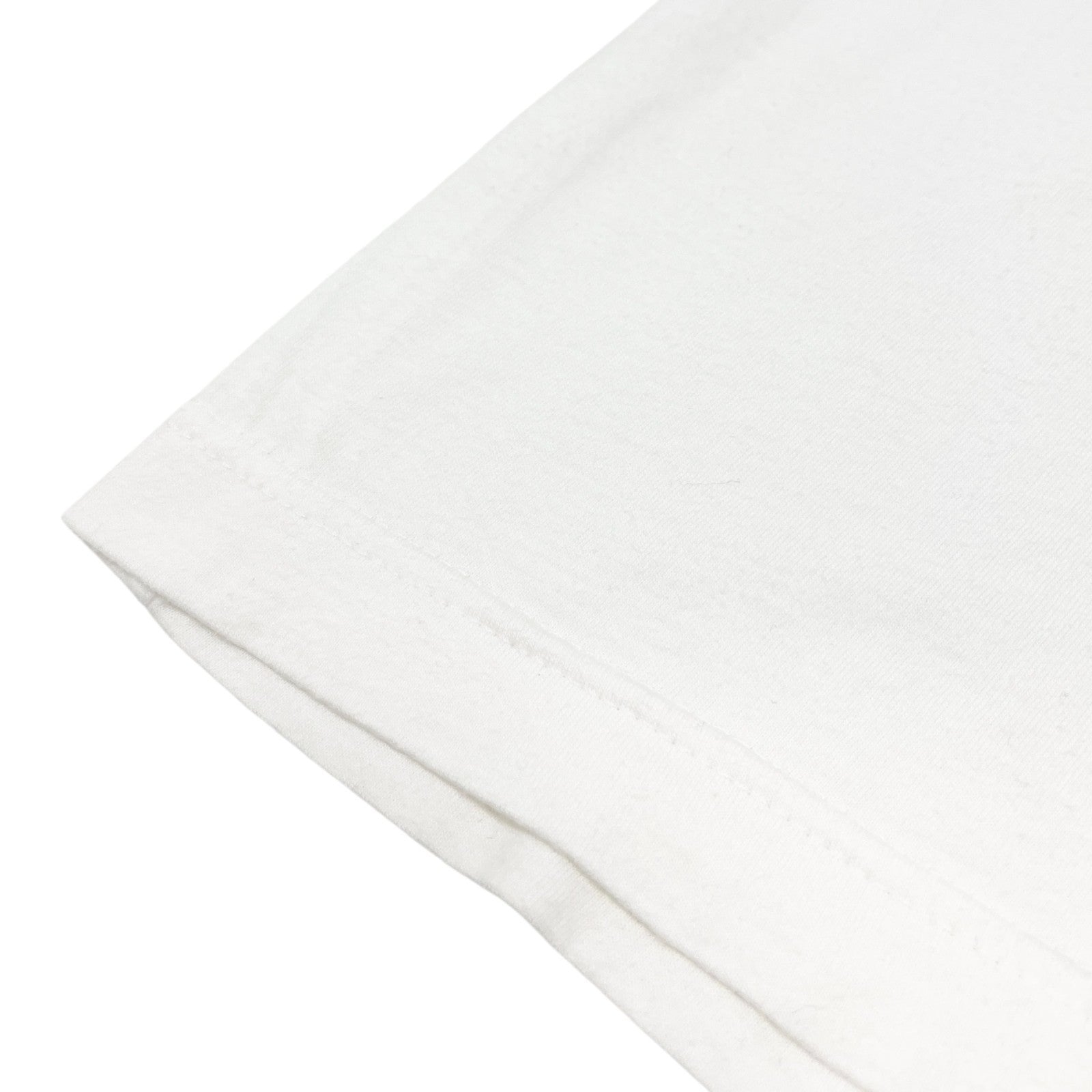 FENDI Vintage Big Logo T-shirt Top Crew Neck Short Sleeve White Black Cotton