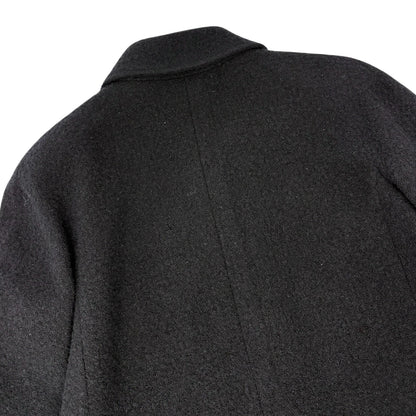 CHANEL Vintage 95A CC Mark Logo Jacket #38 Mohair Wool Black Gold Button
