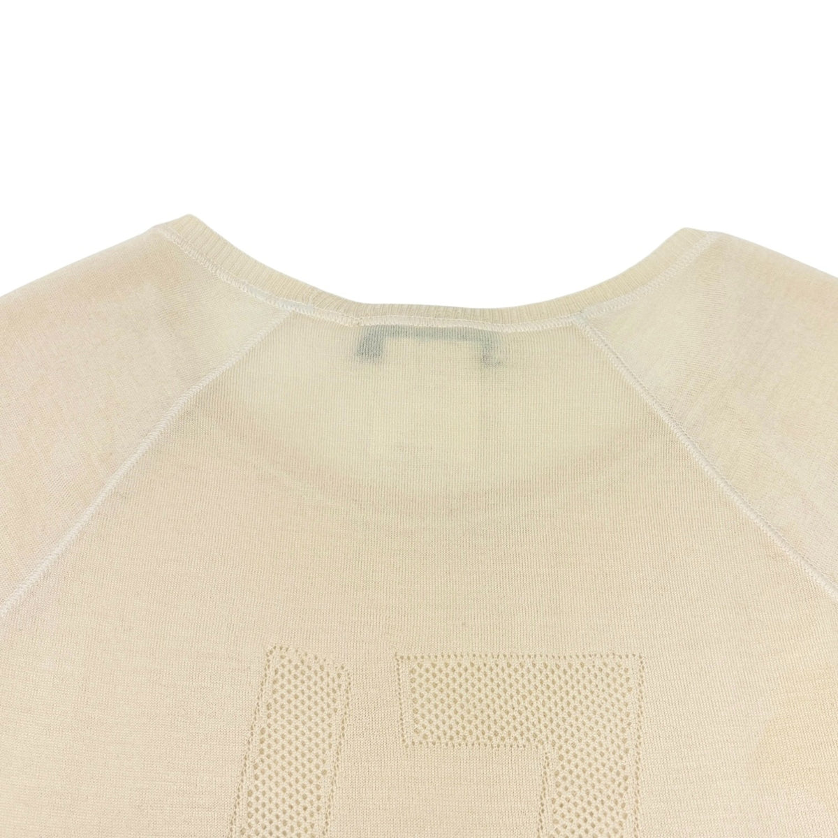 Christian Dior Vintage 2005 Knit T-shirt Top #38 Yellow Cream Wool 902813