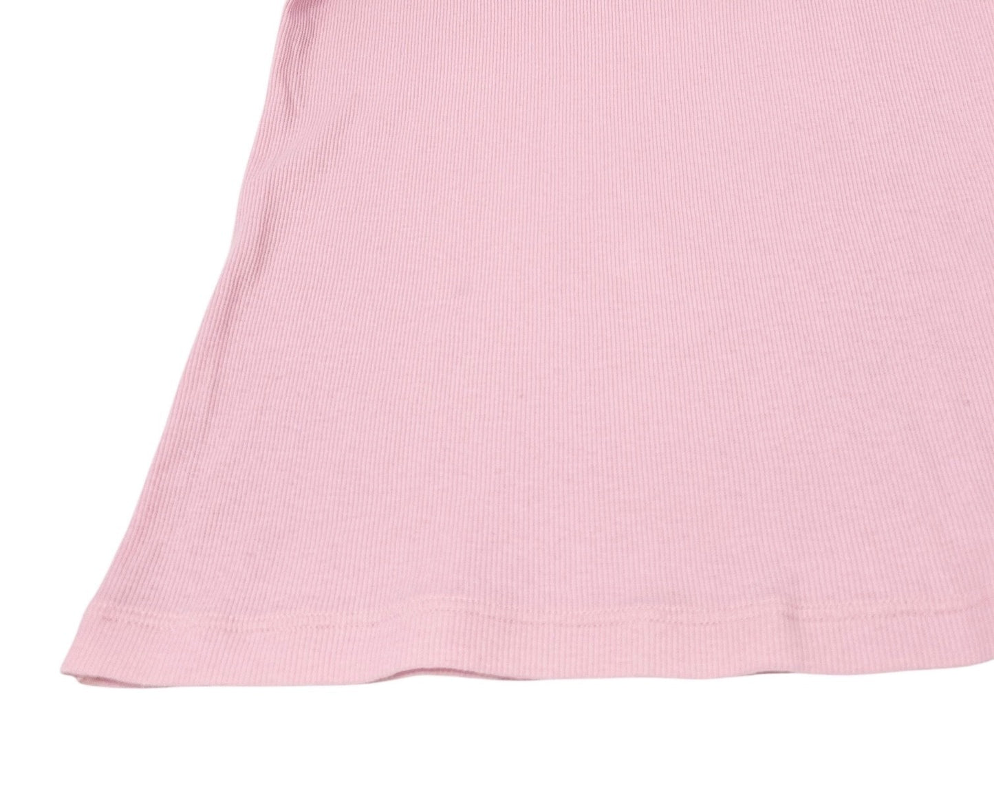 LOUIS VUITTON Vintage LV Logo 3/4 Sleeve Top #M Pink White Cotton Beads