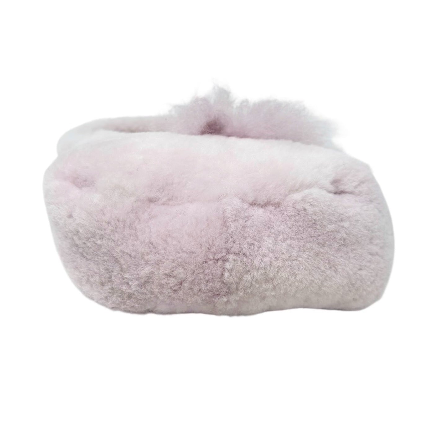GUCCI Vintage GG Logo Fur Shoulder Bag Handbag Pochette Light Pink Gold