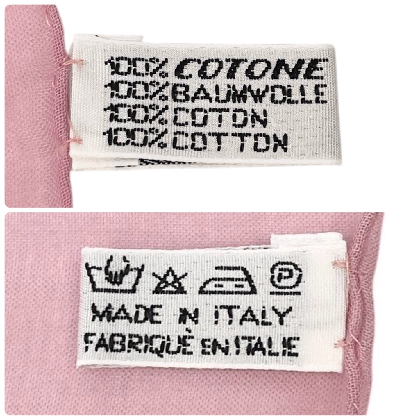 CHANEL Vintage CC Mark Logo Scarf Wrap Shawl Pink White Cotton See-through