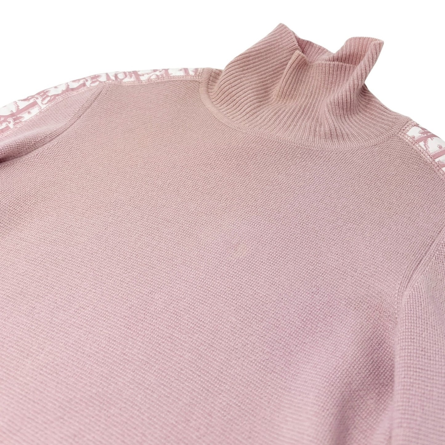 Christian Dior Vintage 2004 Trotter Monogram Ribbed Sweater #36 Knit Top Pink