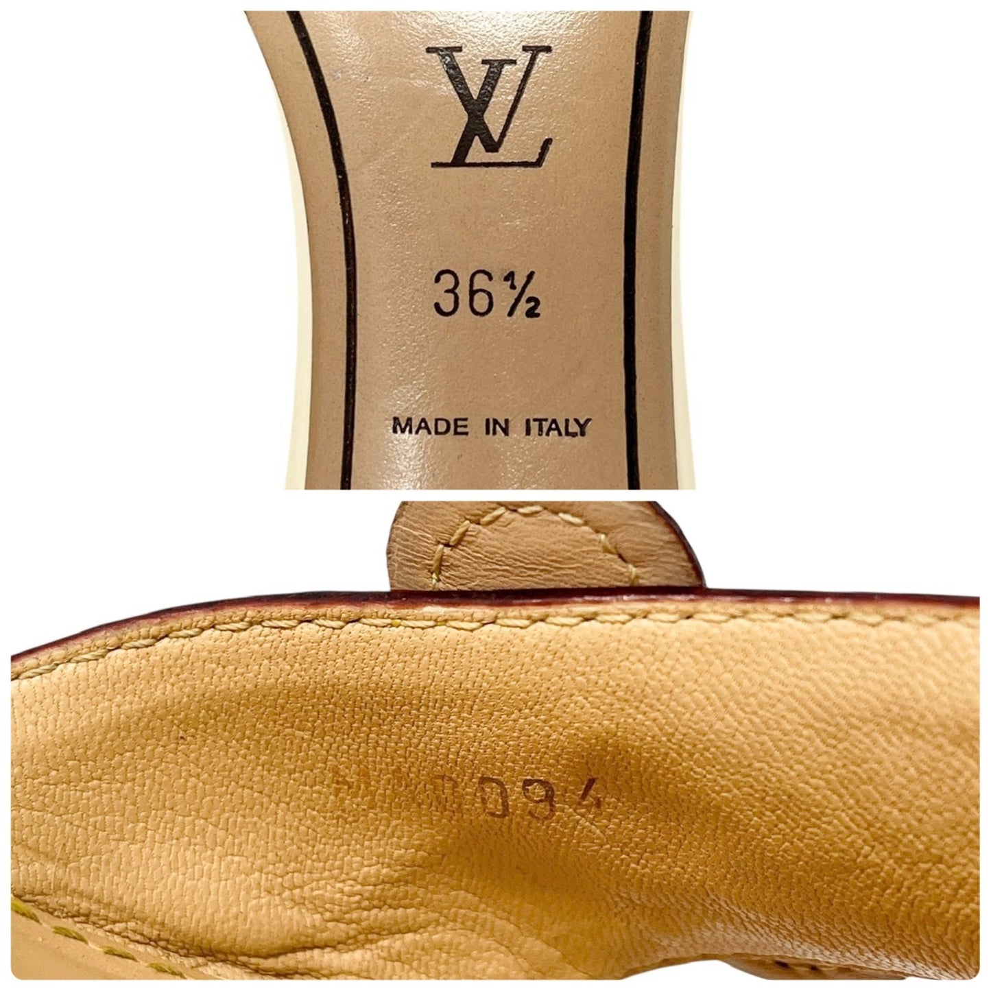 LOUIS VUITTON Vintage LV Multicolor Monogram Sandals Heels #36.5 White Beige