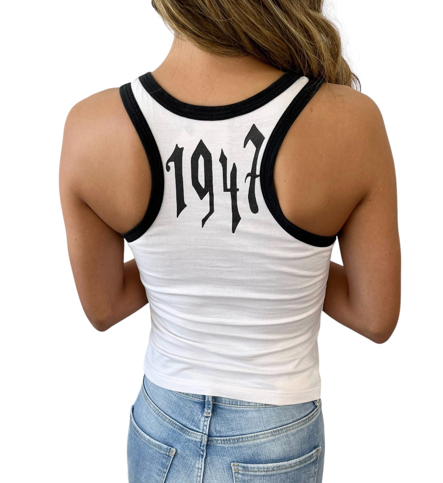 Christian Dior Vintage 2002 John Galalliano Logo Tank Top #36 White Black