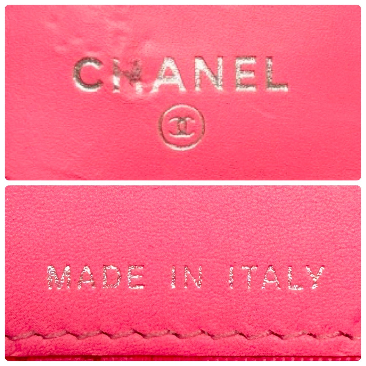 CHANEL Vintage Cambon Line CC Logo Quilted Wallet Black Pink Leather  902229