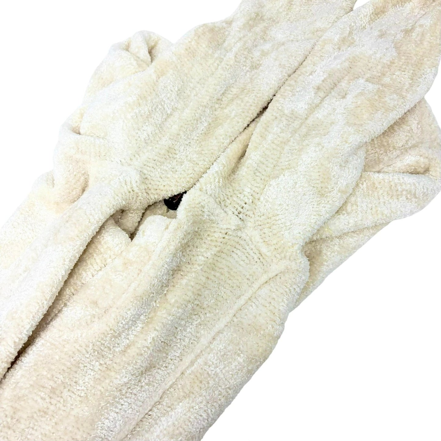 CHANEL Vintage 95A CC Logo Button Velour Cardigan Jacket #42 Cream 902020