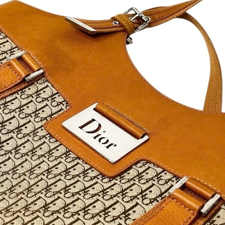 Christian Dior Vintage 2005 Trotter Monogram Street Chic Logo Tote Bag Canvas