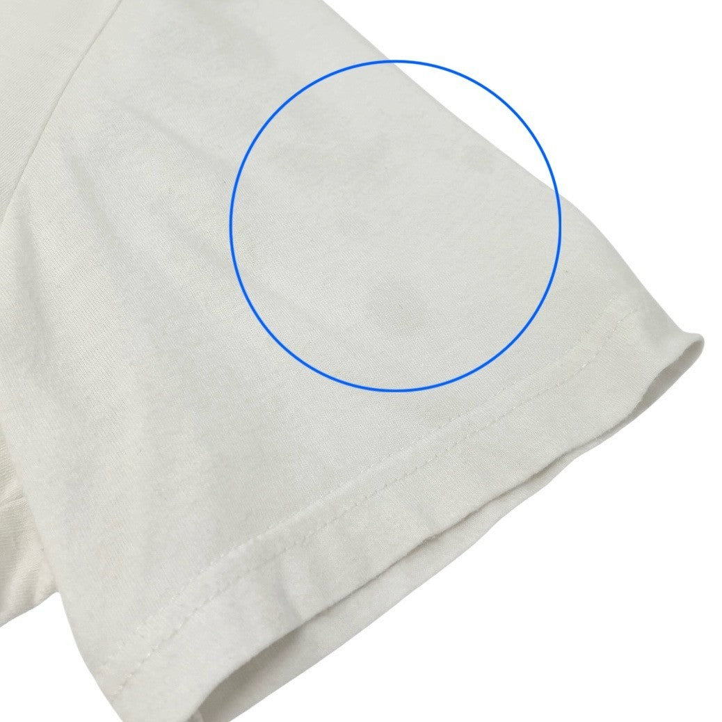 FENDI Vintage Big Logo T-shirt Top #40 White Black Cotton Short Sleeve