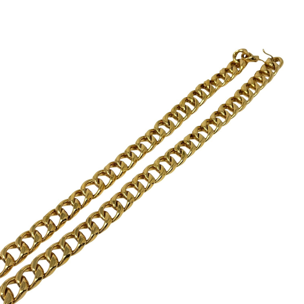 CHANEL Vintage 93P CC Logo Chain Waist Belt Accessory Gold Metal 902396
