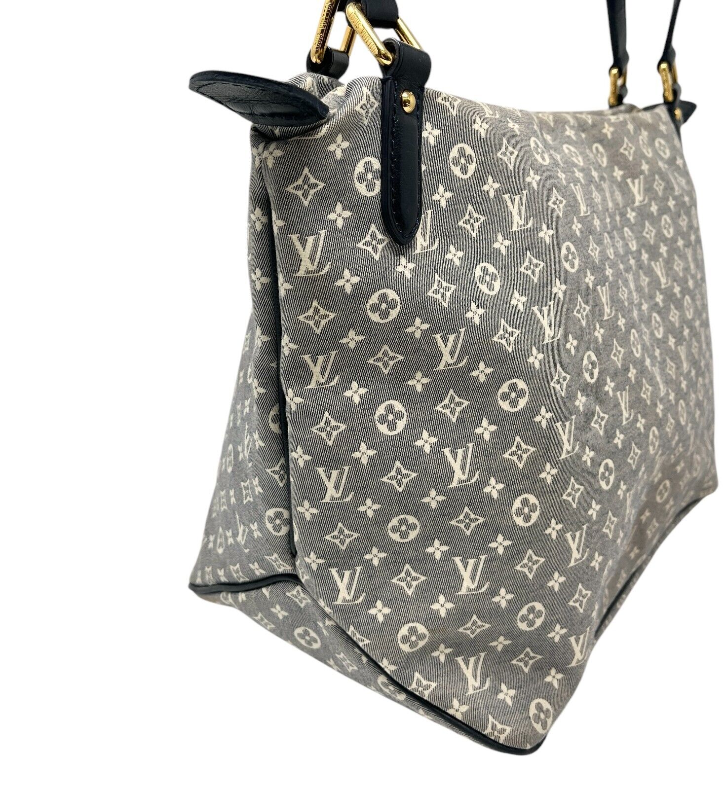 LOUIS VUITTON Vintage Monogram Idylle Ballade Shoulder Bag Dark Blue Canvas