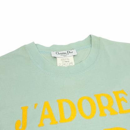 Christian Dior Vintage 2002 J'ADORE Logo Tank Top #36 Light Green Yellow 902366