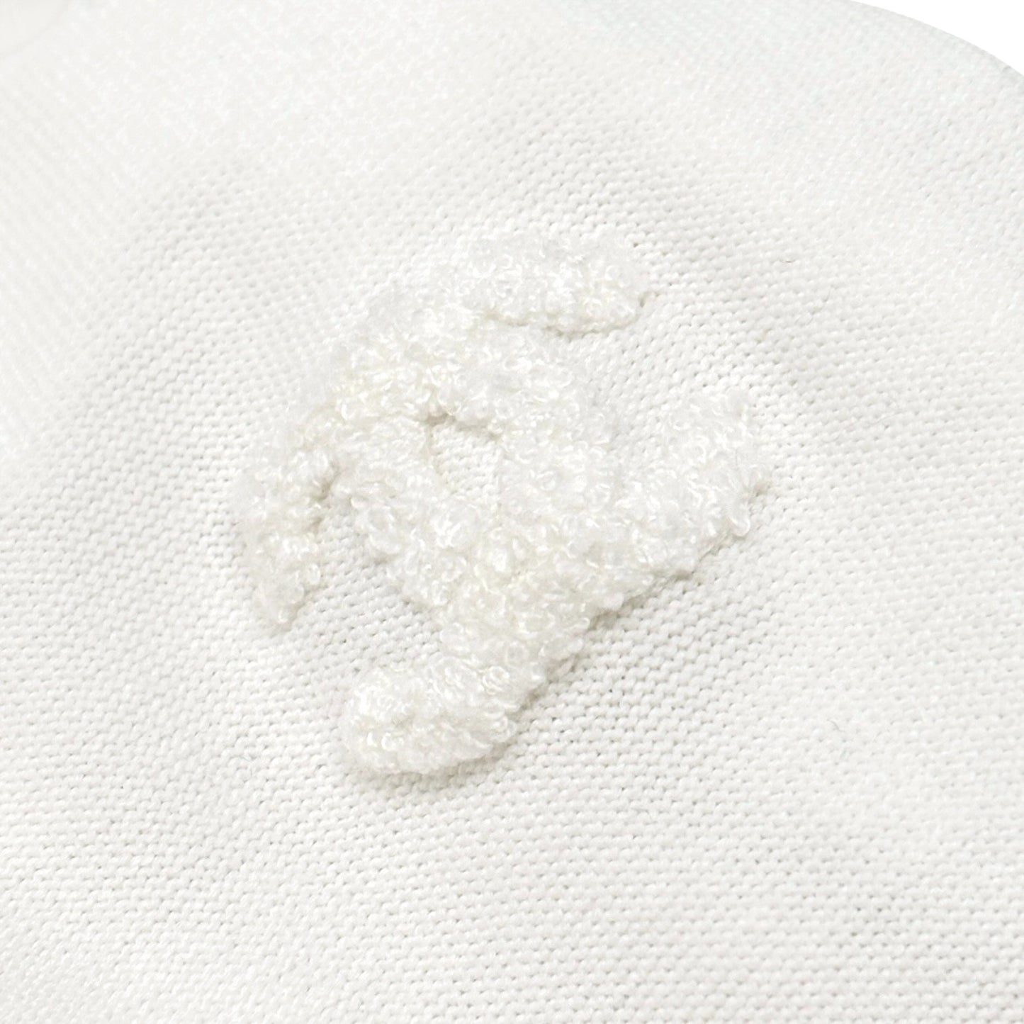 CHANEL Vintage P46188 CC Logo Zipped Hoodie Jacket Top #36 White Silver Cotton