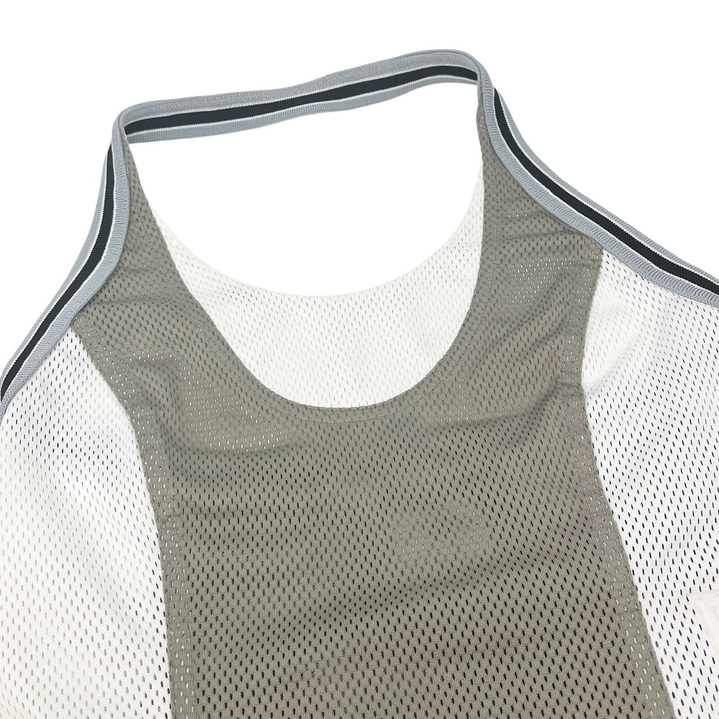 CHANEL Sport Vintage 04P CC Logo Halter Neck Mesh Top #38 No.5 Gray Rank AB
