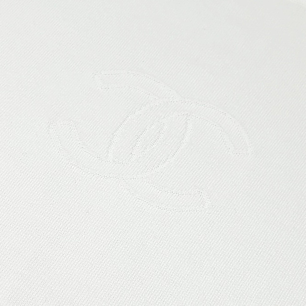 CHANEL Vintage 05C CC Logo Knit T-shirt Top #38 White Short Sleeve 902424