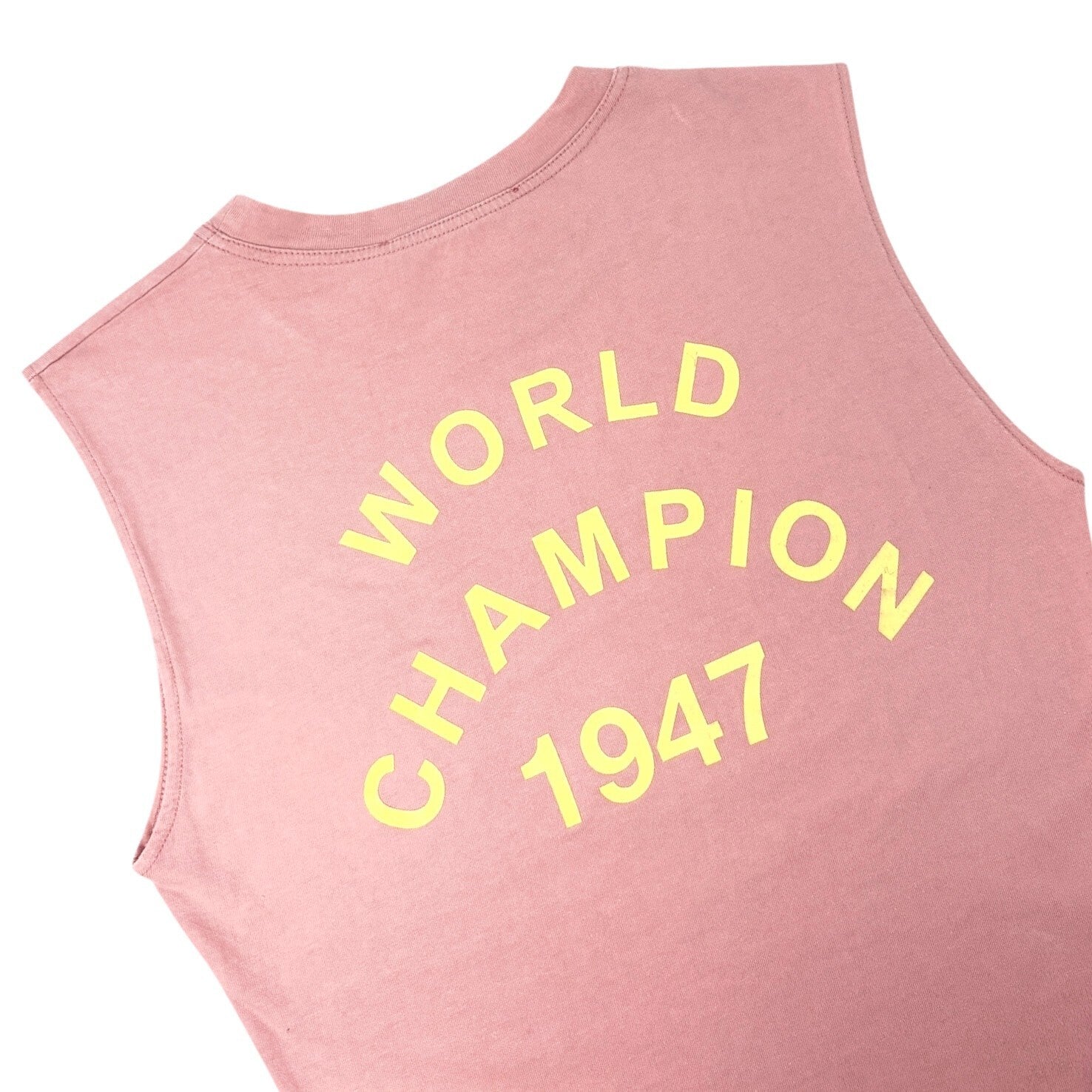Christian Dior Vintage 2002 J'ADORE Logo Tank Top #38 Pink Yellow Sleeveless