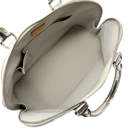 LOUIS VUITTON Vintage LV Monogram Miroir Alma GM Bag Metallic Silver 902368