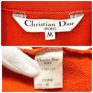 Christian Dior Sports Vintage Big Logo Sweatshirt Top #M Orange Black Rank AB+