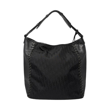 Christian Dior Vintage Trotter Monogram Canvas Ethnic Bag Heart Black 902480