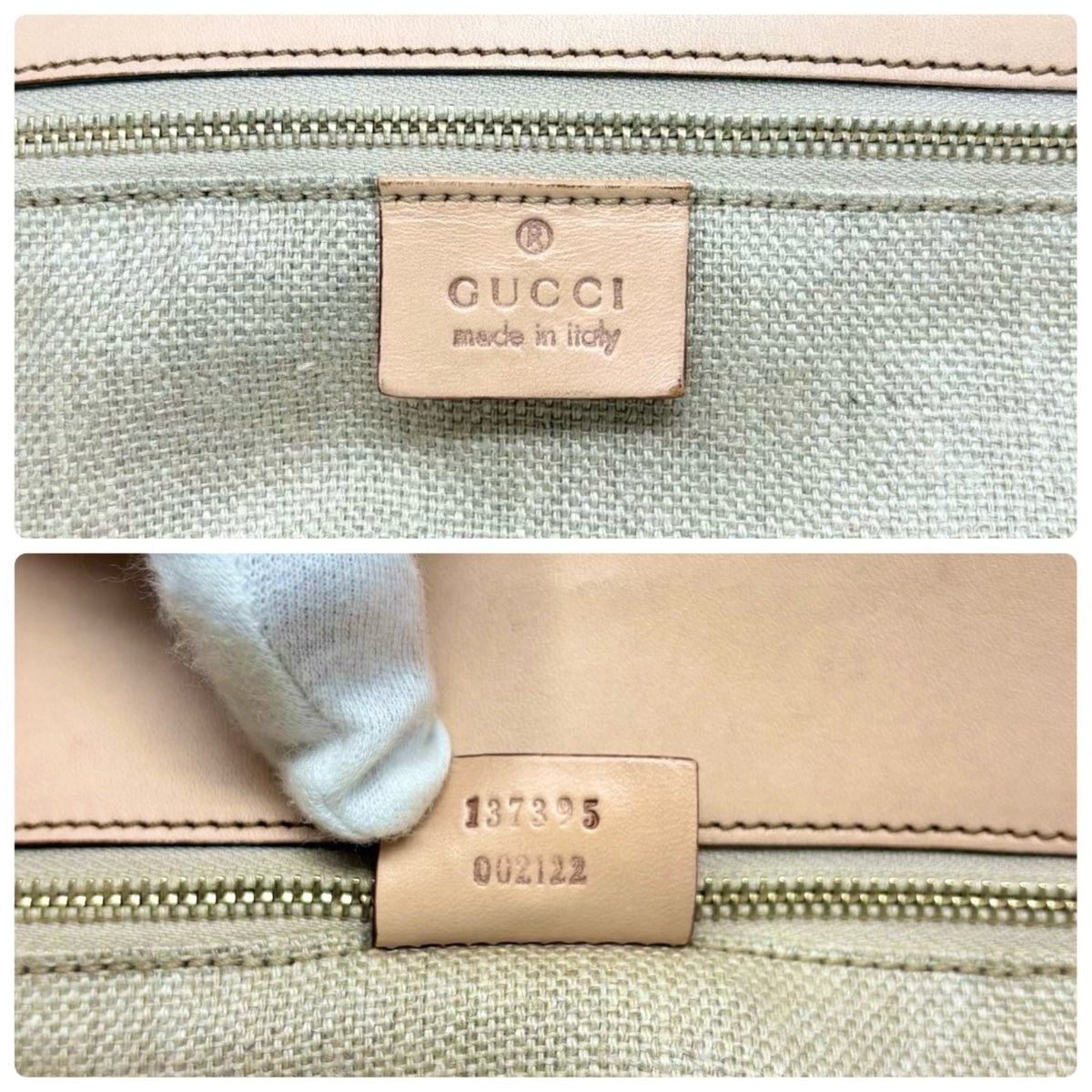 GUCCI Vintage Bamboo Stripe Hobo Shoulder Bag Handbag Multicolor Canvas 902335